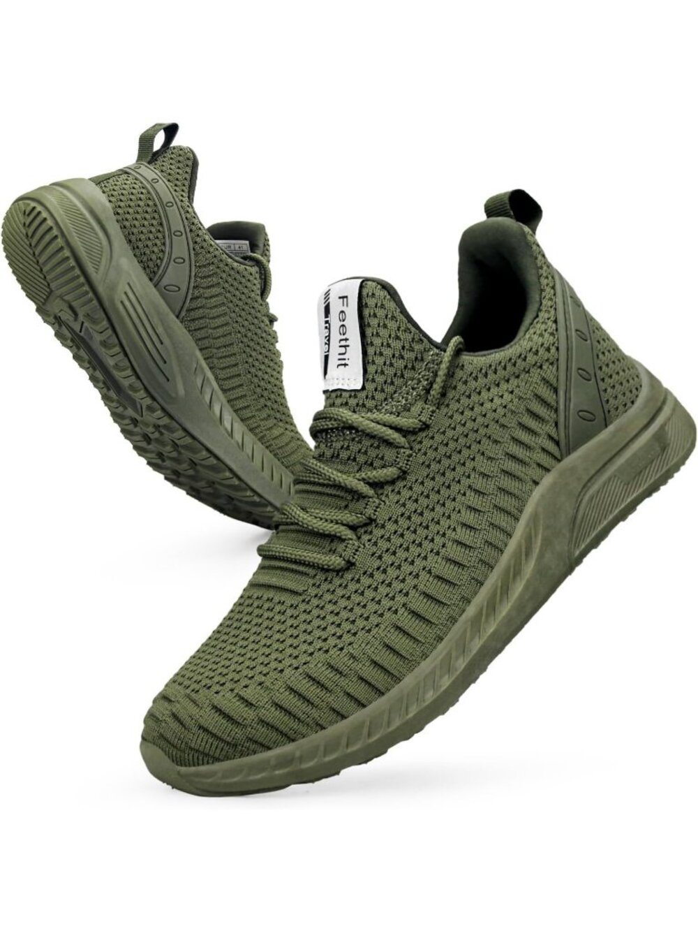 Women Olive Green Mesh Lightweight Casual Tennis Running Sneaker for Travel Work